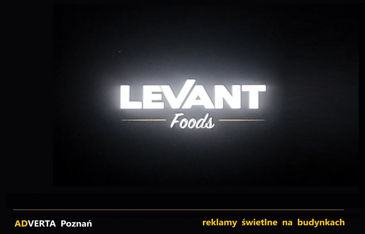 Litery 3d świetlne dla dużej firmy - nocą - to naprawdę działa na ludzkie oko.