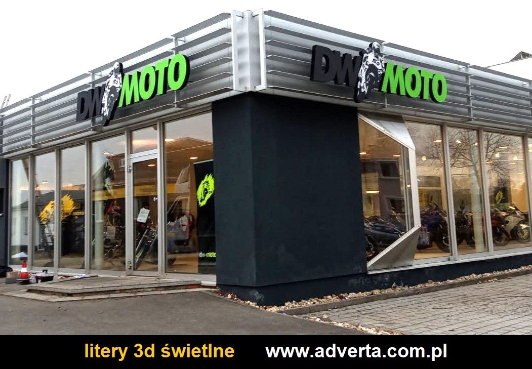 Salon motocyklowy w Niemczech - litery 3d z Poznania.