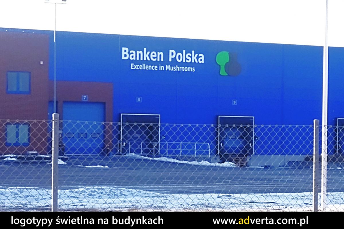 Litery 3dna hali magazynowej Poznań.