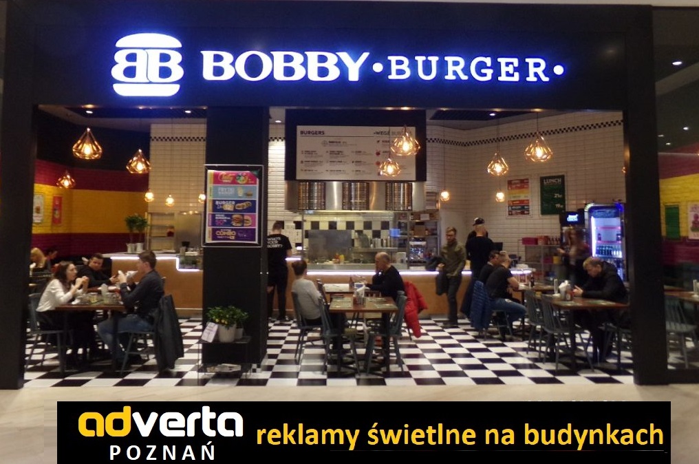 litery 3d bobby burger poznań