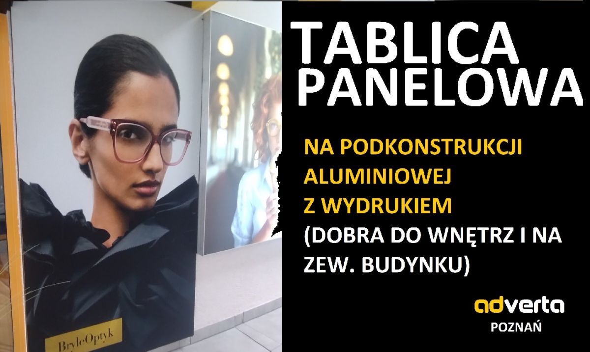 Tablica panelowa do wnętrz - Adverta Poznań.