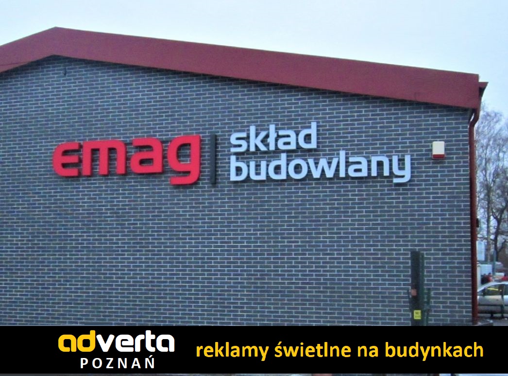 Litery 3d podświetlane Emag na Pomorzy zachodnim. 