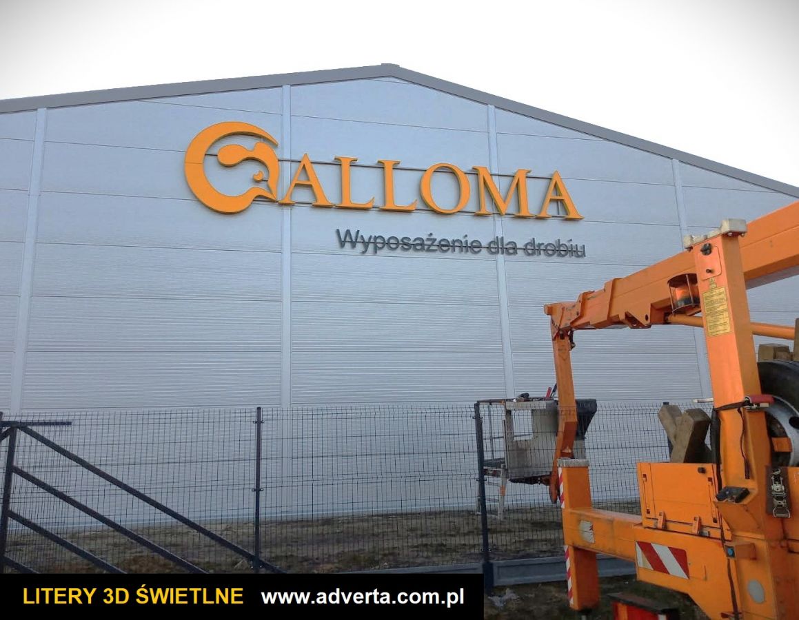 Litery 3d świetlne dla firm Poznania.