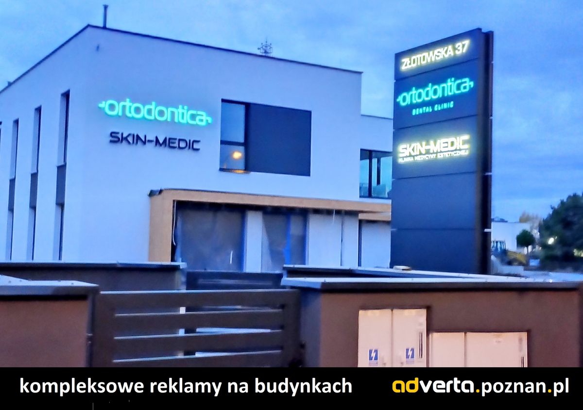 Ortodontica - litery 3d świetlne przestrzenne w Poznaniu - stomatologia.