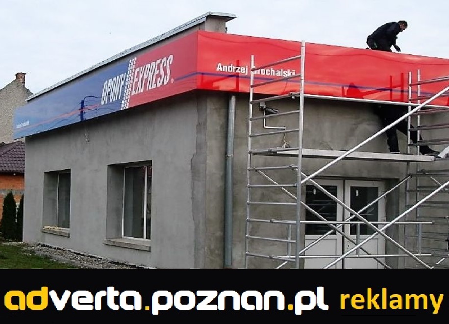 Szyldy - otok w postaci płaskiego otoku z dibondu lub blachy aluminiowej Poznań.