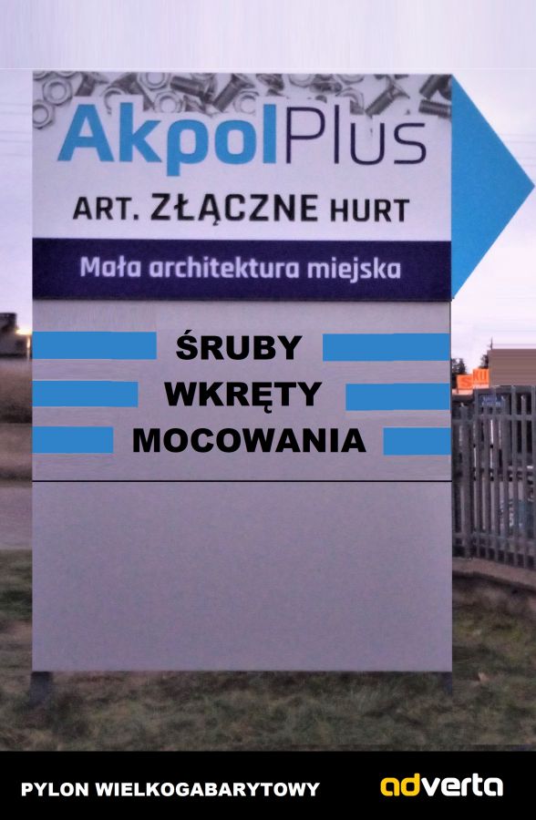 Pylon wielkoformatowy świetlny akpol.