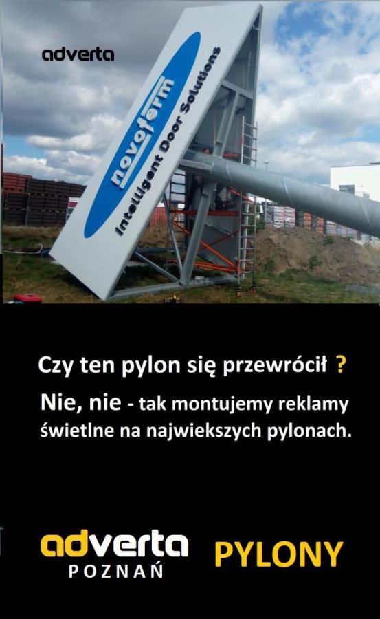 Czy ten pylon się przewrócił. Oczywiście nie:) Nasze pylony działają, ale tak je zmontujemy dla Ciebie.