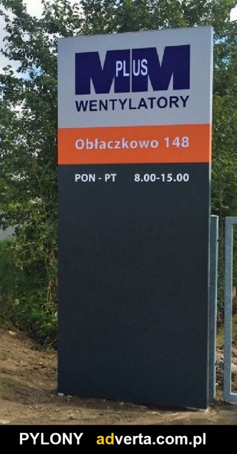 Pylon podświetlany jednopanelowy m&m.