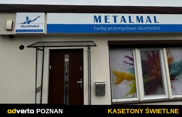 Kasetony reklamowe świetlne - Poznań Metalmal.