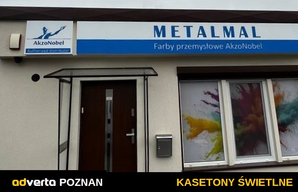 Kaseton - szyld reklamowy świetlny - Poznań Metalmal.