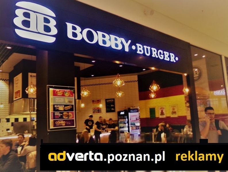 Szyldy i kasetony Poznań w Poznańskiej Galeri handlowej Posnania.