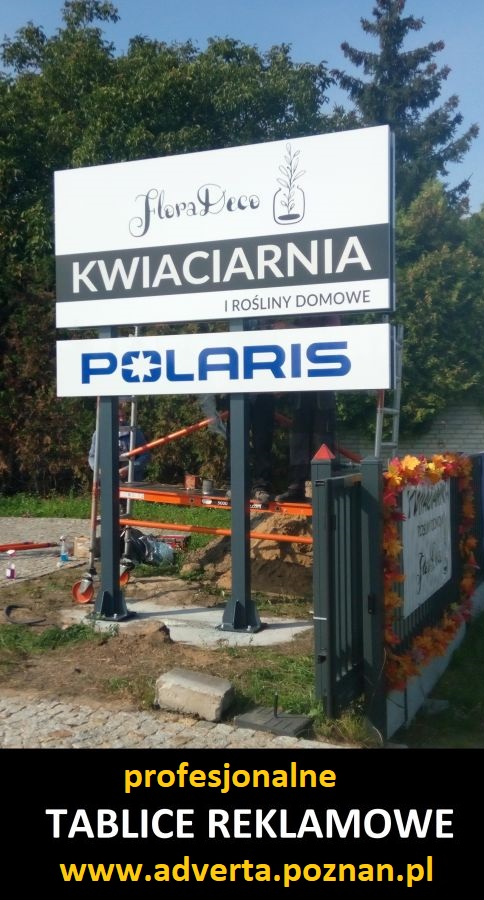 Profesjonalne tablice reklamowe.